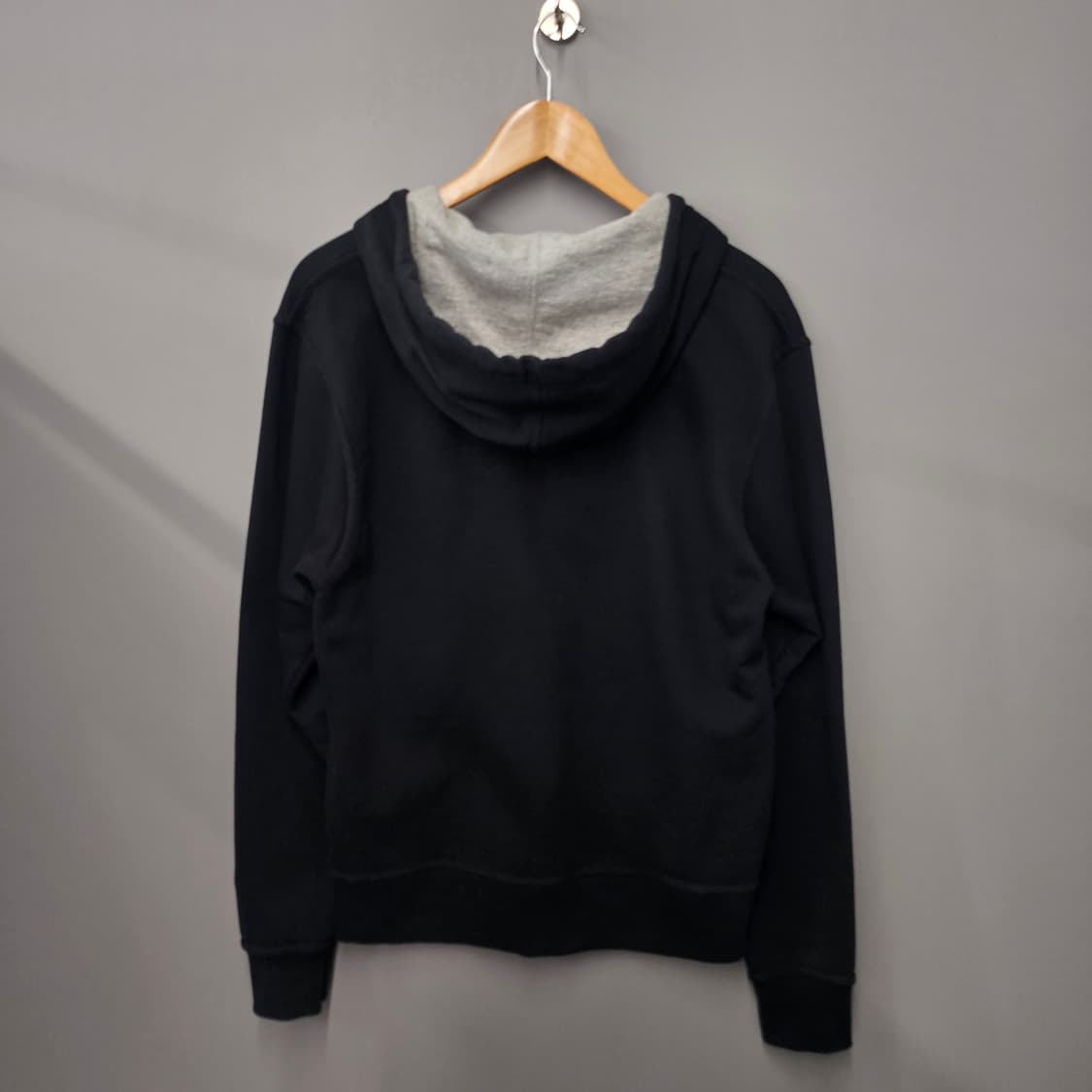 챔피온 로고 패치 후드집업 블랙 상품이미지2