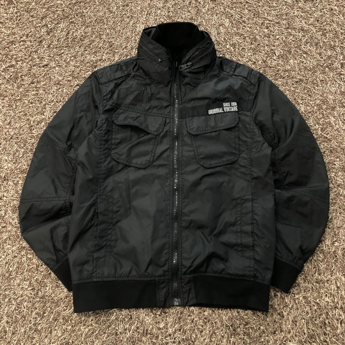 버커루 나일론 바람막이 봄버 블루종 자켓 상품이미지1