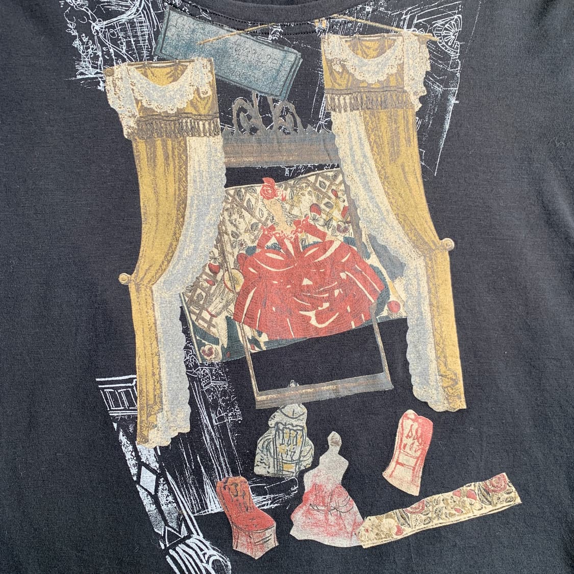 빌 다쥐르 ville d'azur 드로잉 프린트 긴팔티셔츠 1703 상품이미지6