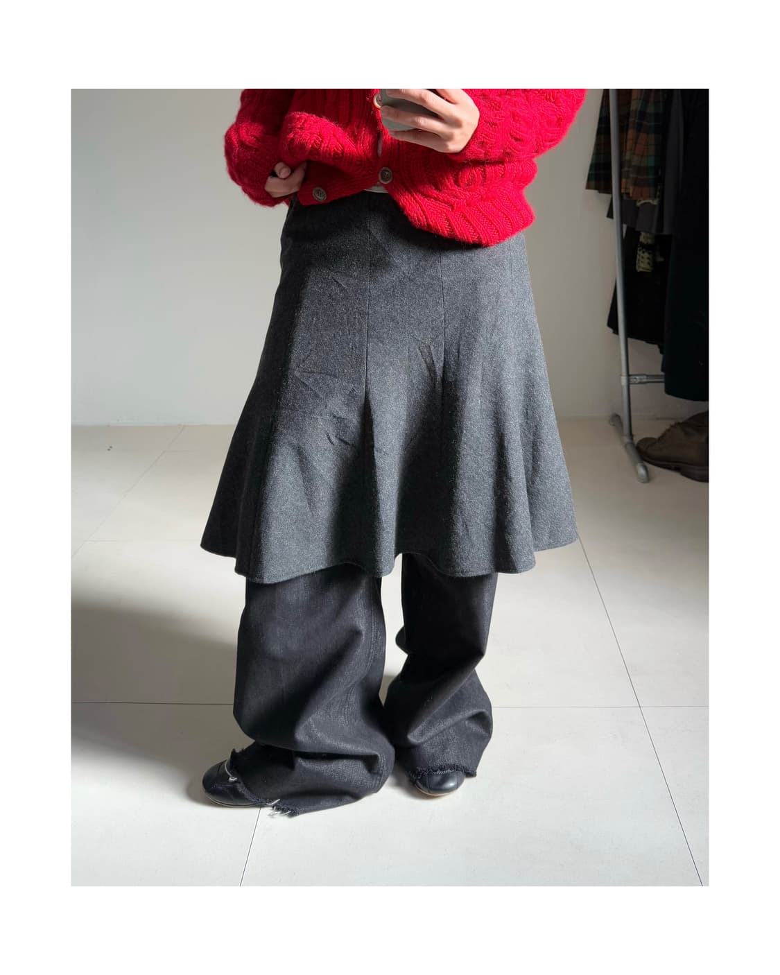 빈티지 미디 스커트 상품이미지1