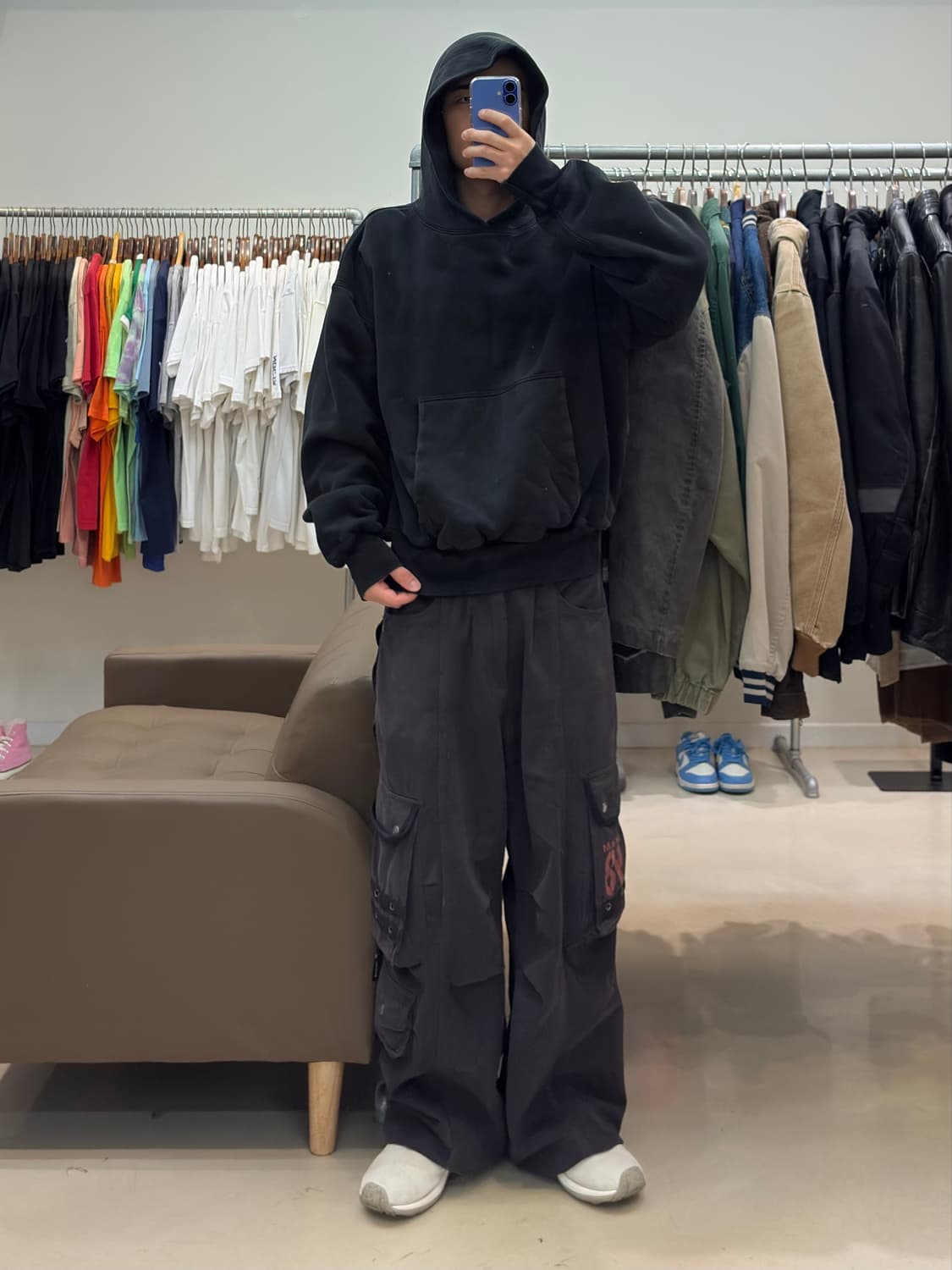 이지 갭 후드티 블랙  상품이미지6