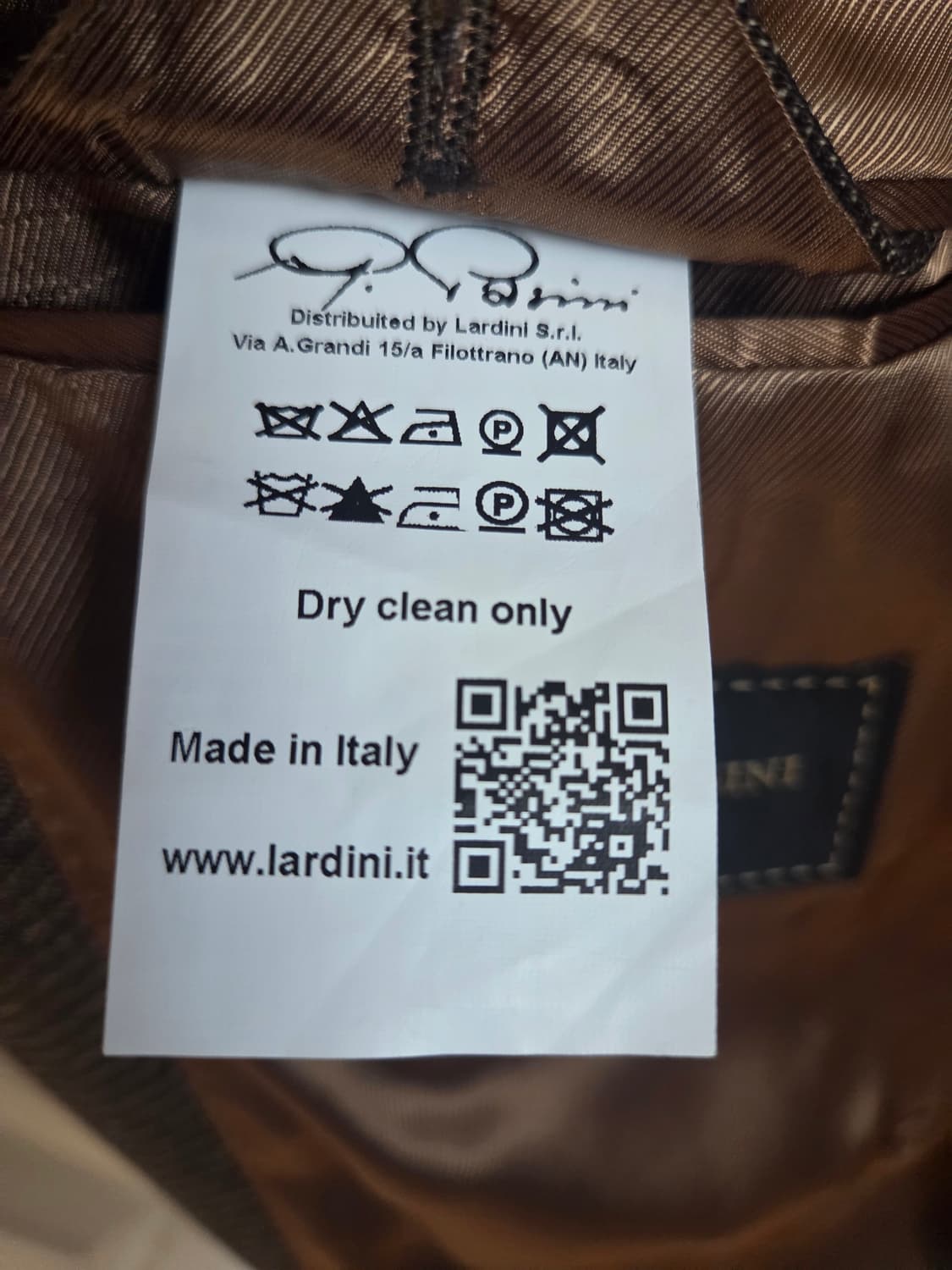 (라르디니 메이드)가브리엘파시니 자켓 브라운 50사이즈 상품이미지4