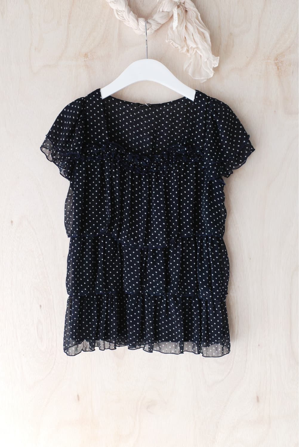 dot cancan half blouse 상품이미지1