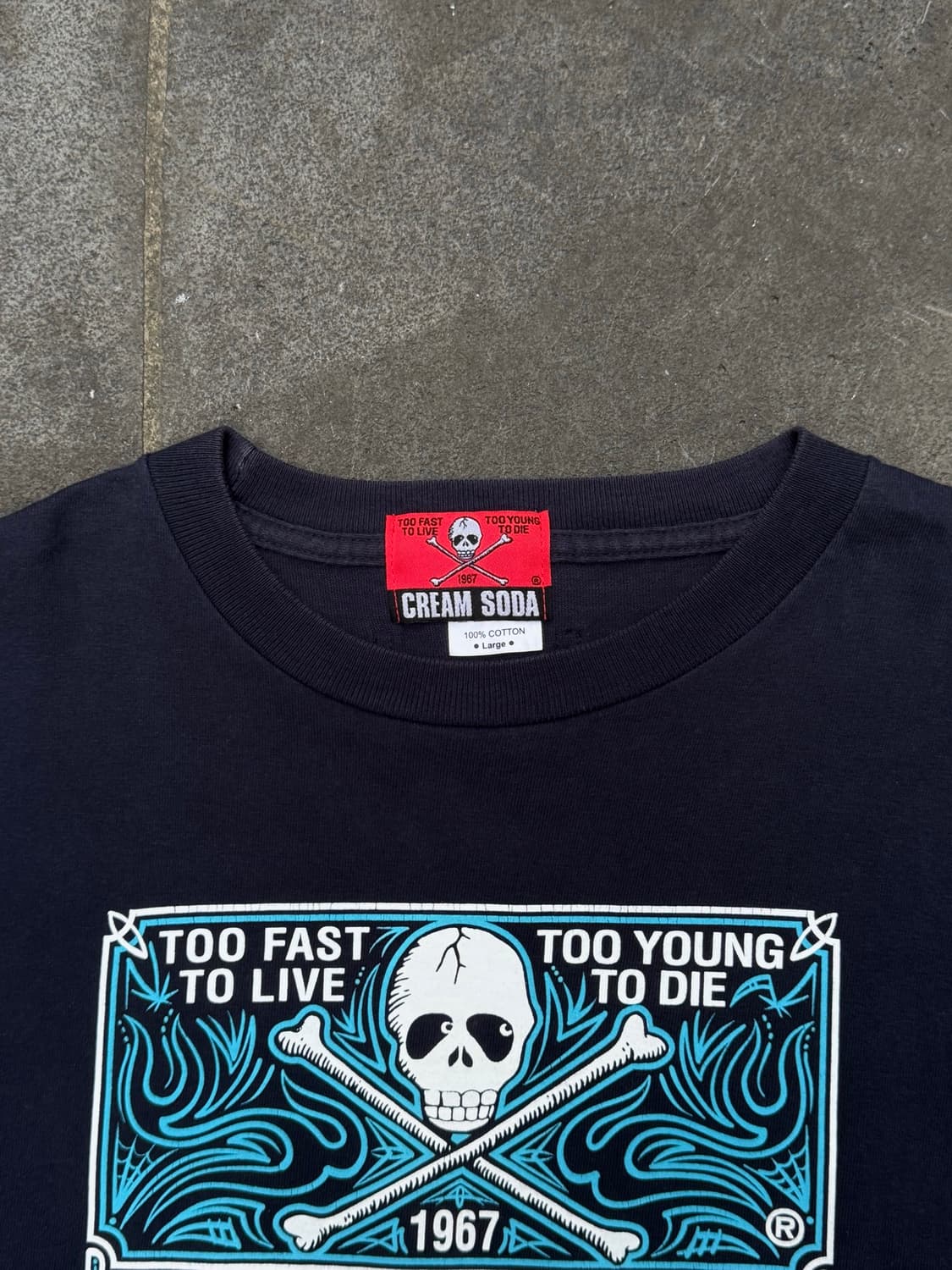 CREAM SODA – Navy T-Shirt 상품이미지2