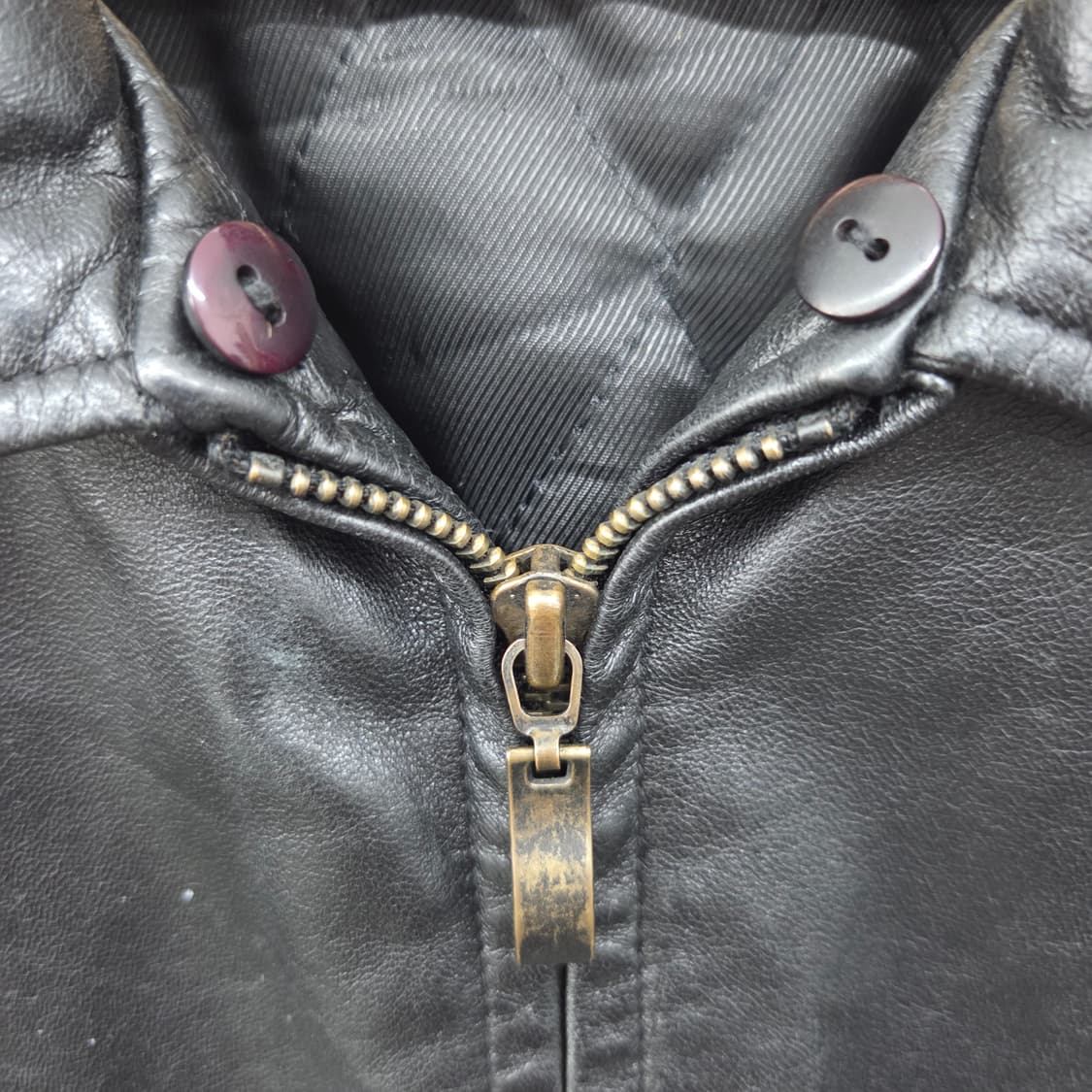 양가죽 블랙 카라 자켓 남XL 상품이미지3