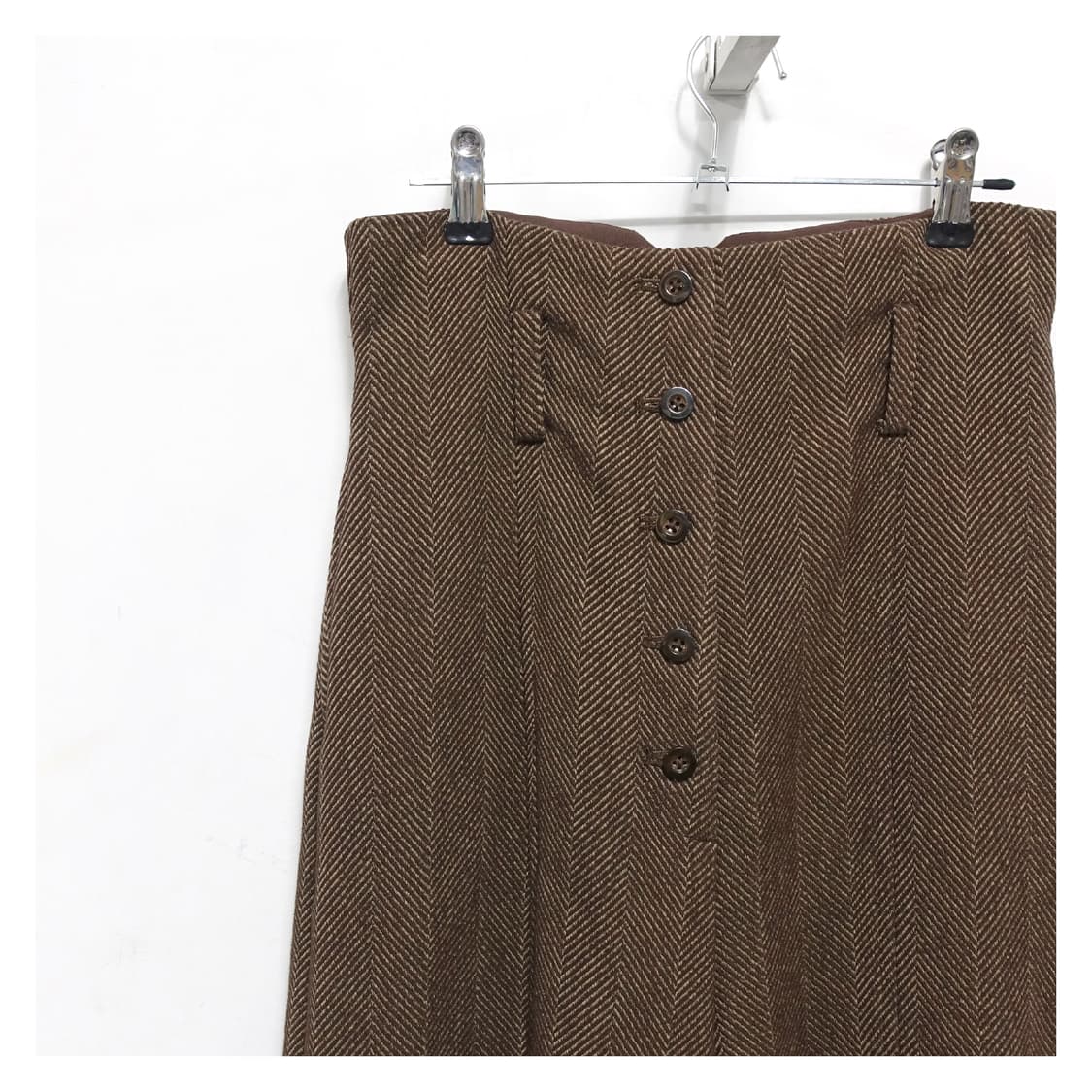 [38]SALTJAPAN 커머밴드 헤링본 자카드 하이웨스트 벨트 팬츠 상품이미지6