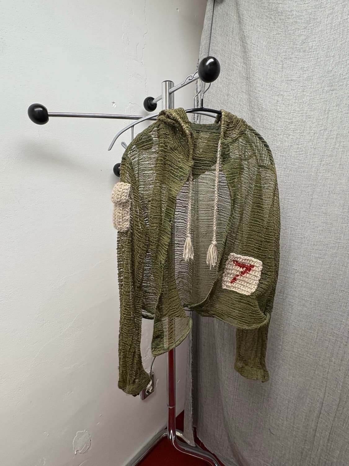 빈티지 네트 스냅 가디건 상품이미지1