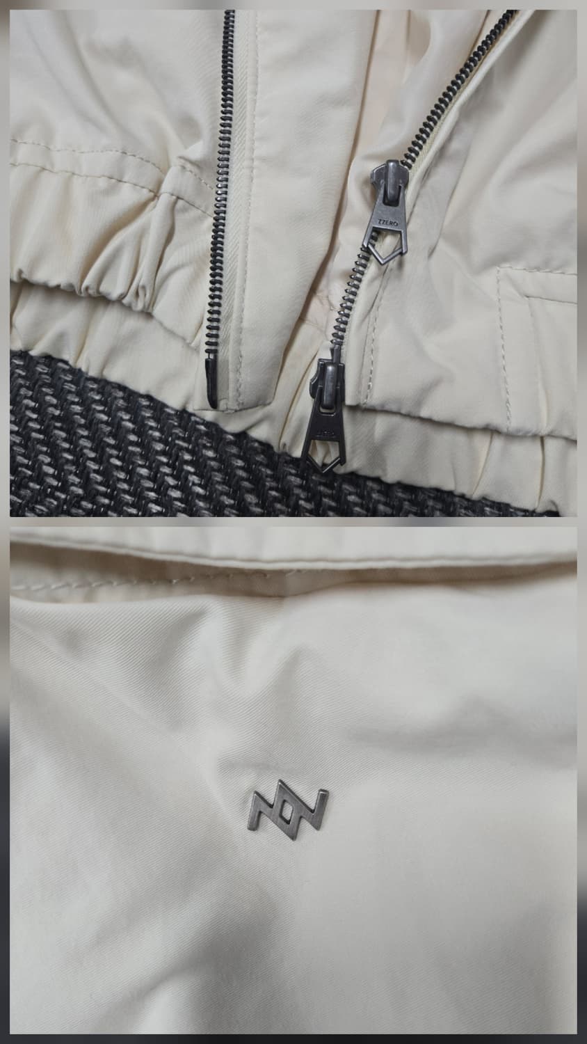 송지오옴므 23ss 후드 디터쳐블 카라 돌먼 점퍼 상품이미지4