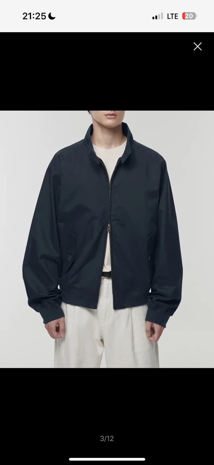 무신사 스탠다드 코튼 해링턴 재킷 네이비 상품이미지2