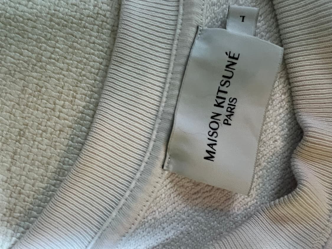 메종 키츠네 더블 폭스 헤드 패치 클래식 스웨트셔츠 에크루 상품이미지3