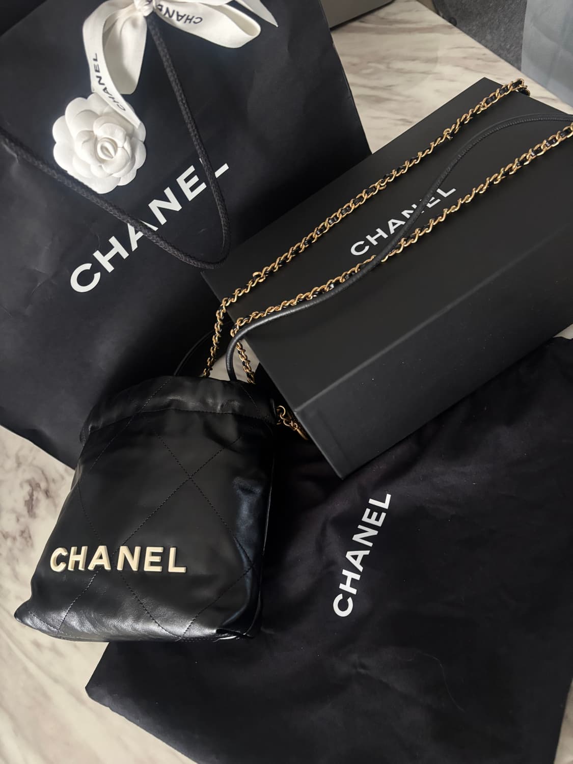 샤넬 22백 미니 블랙 램스킨 상품이미지2