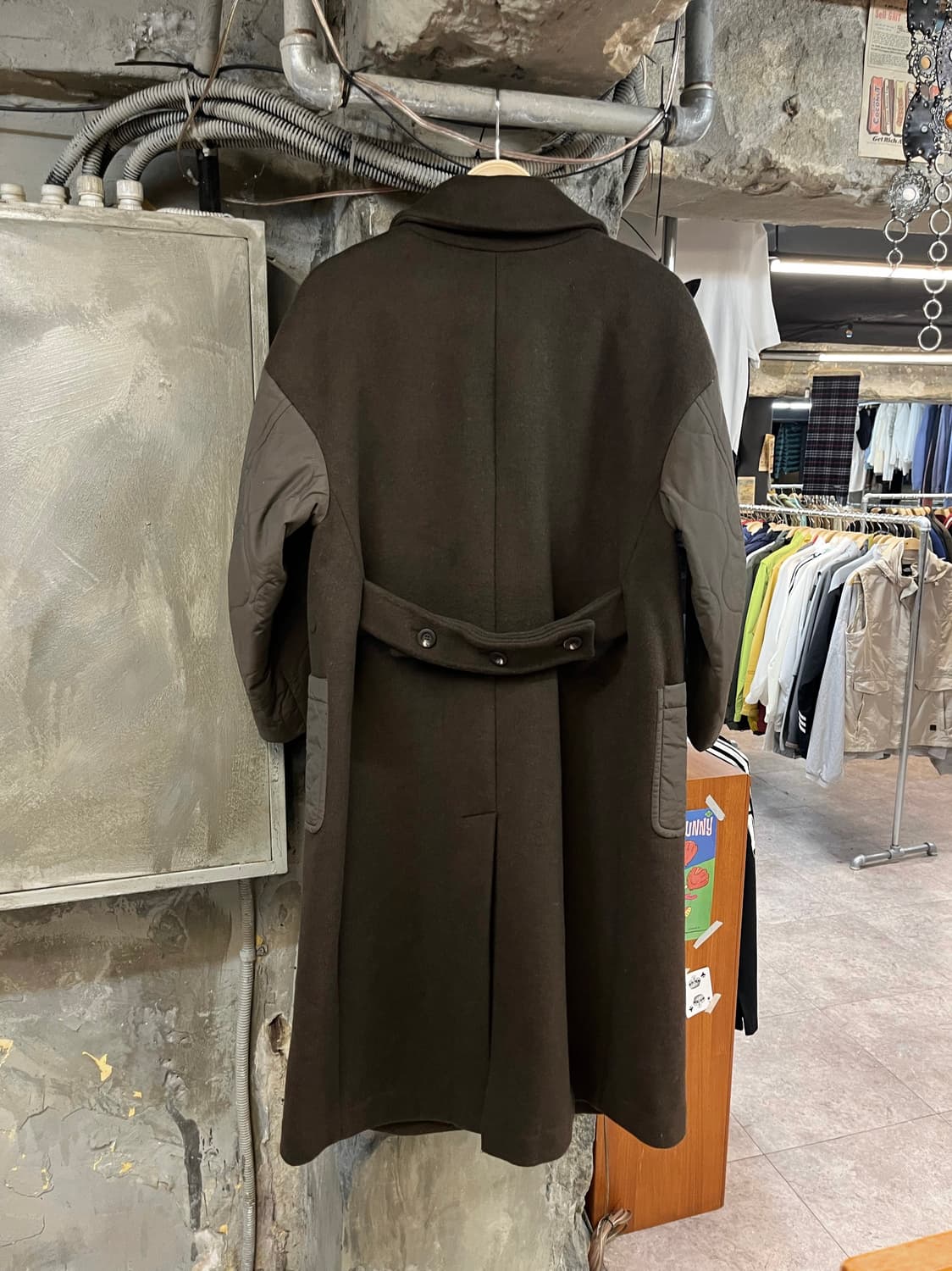 코벳블랑 퀄팅 배색 코트 브라운 S #csz2497 상품이미지2