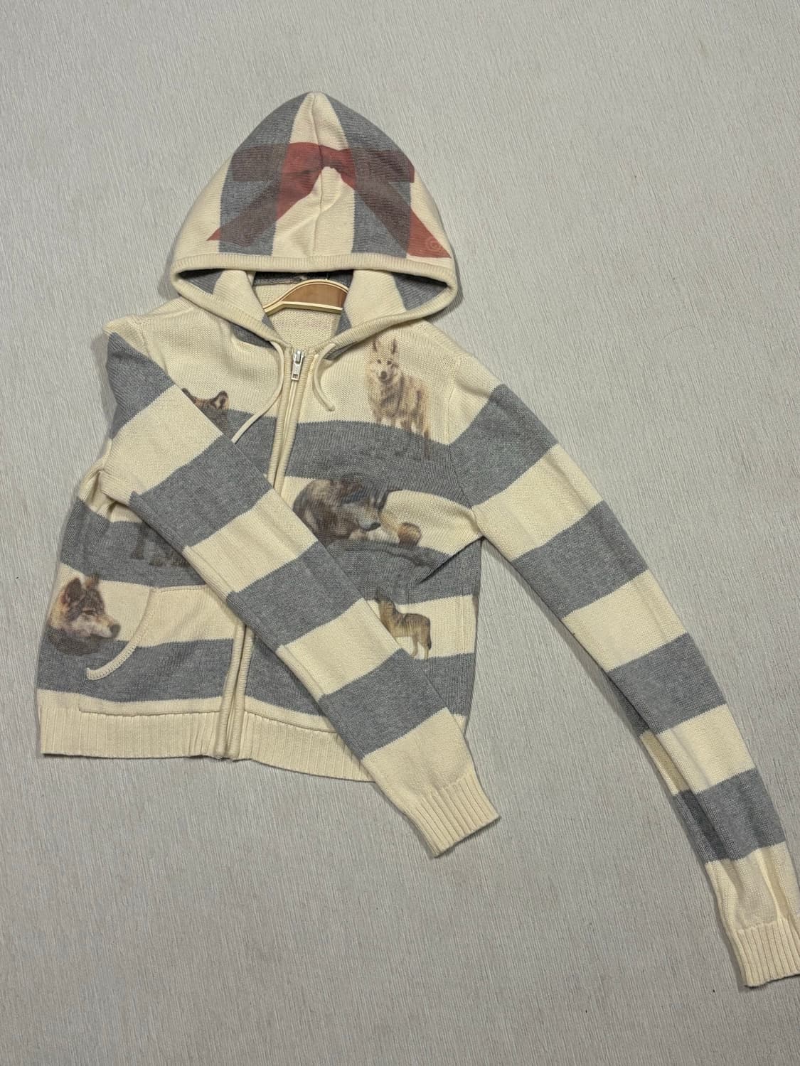 빈티지 스트라이프 니트집업 상품이미지4