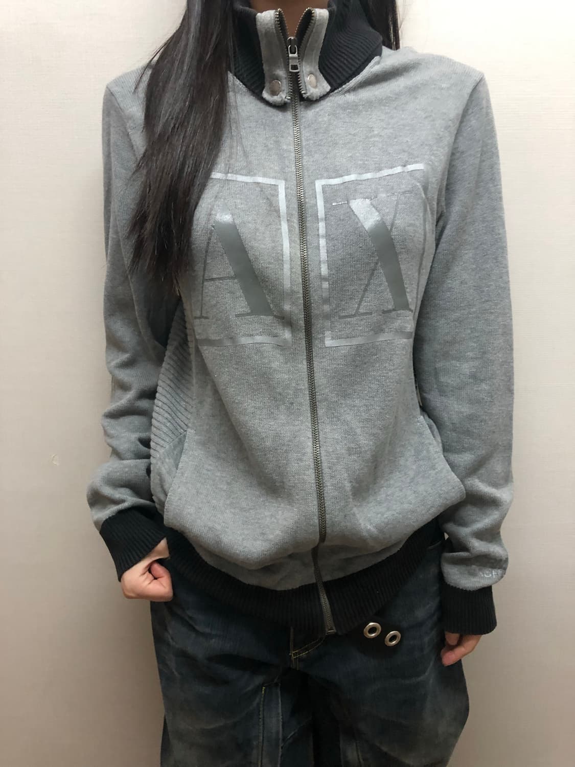 빈티지 아르마니 익스체인지 로고 집업 상품이미지2