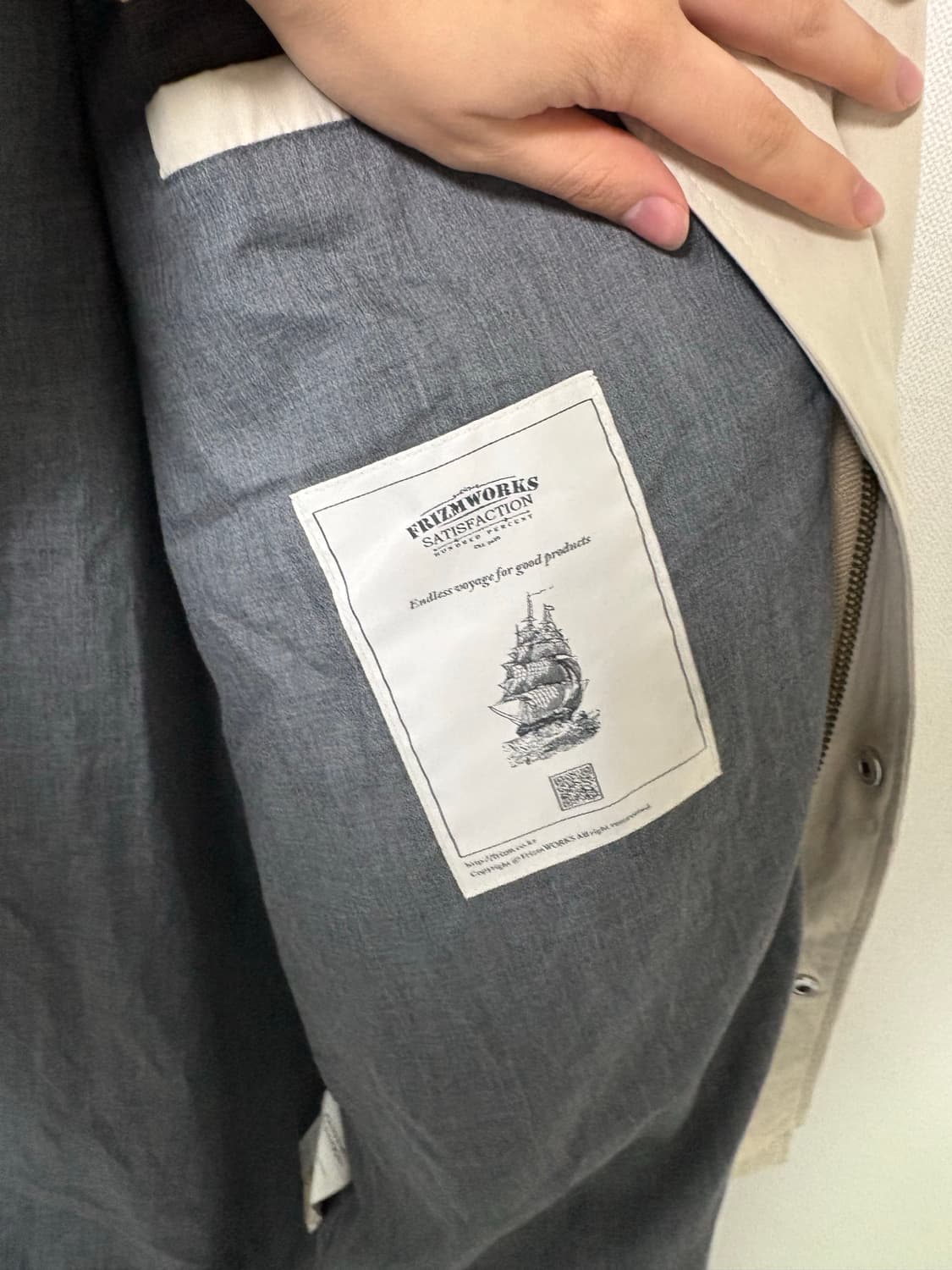 프리즘웍스 m-65 피쉬테일 후드 자켓 (라이트베이지) 상품이미지7