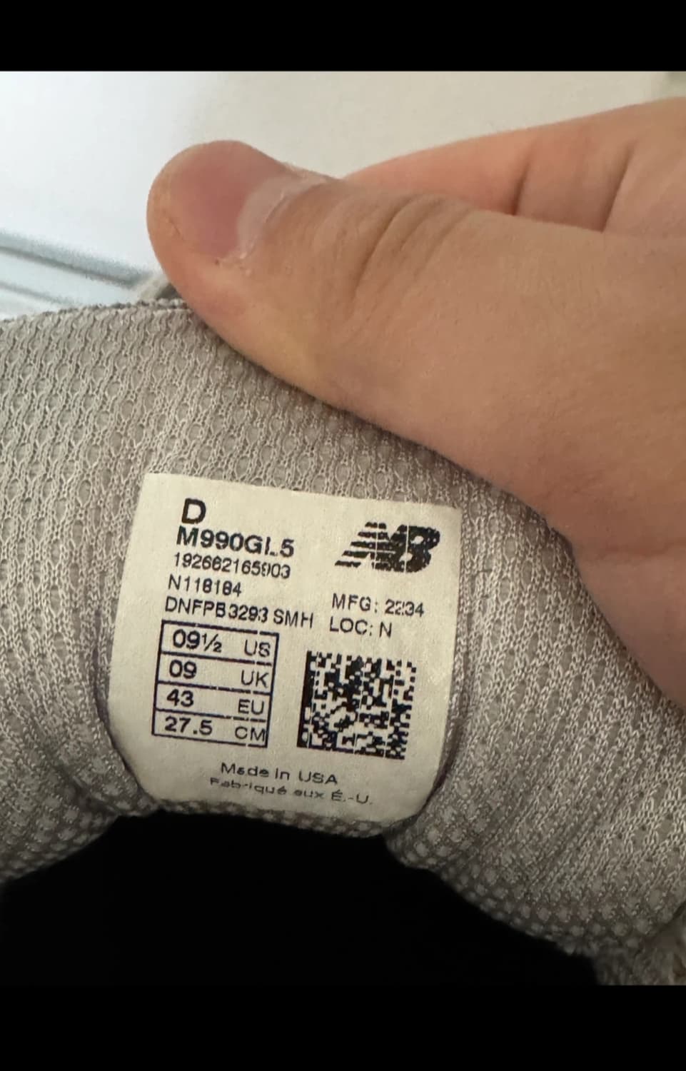 뉴발란스 990v5 그레이 275mm 상품이미지5