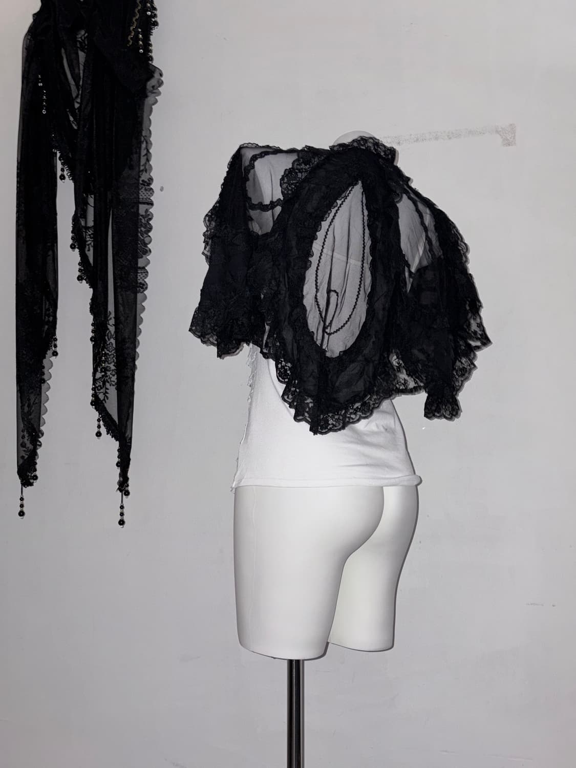 고스 레이스 케이프 고딕 시스루 프릴 다크로맨틱 상품이미지5