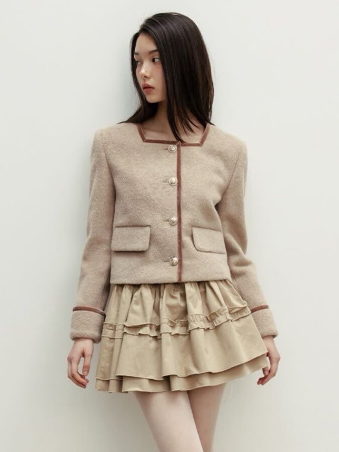 더티스 자켓 & 머플러 & 스커트 세트 상품이미지1