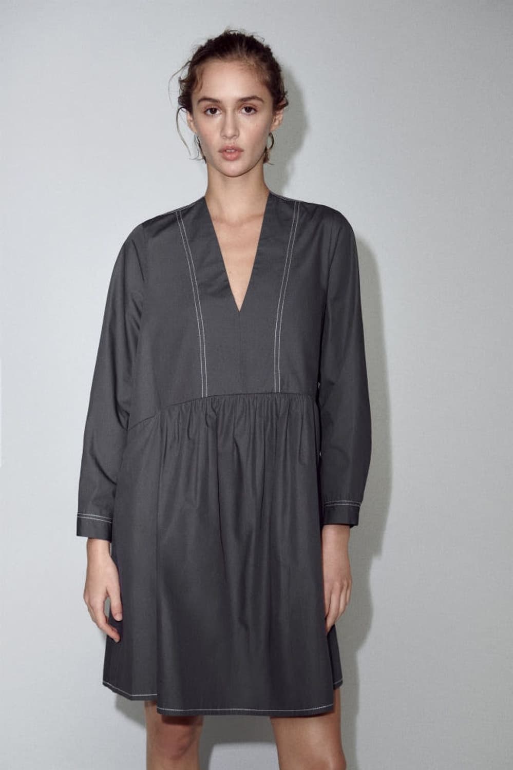 자라 스티치 미니 드레스 원피스 상품이미지3