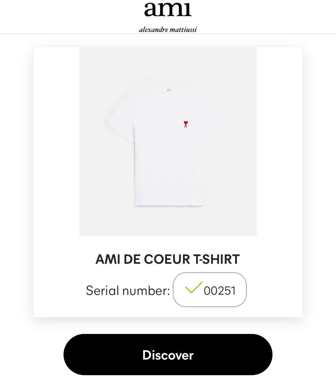 [M] 아미 스몰 하트 로고 반팔티 화이트 C98 상품이미지7