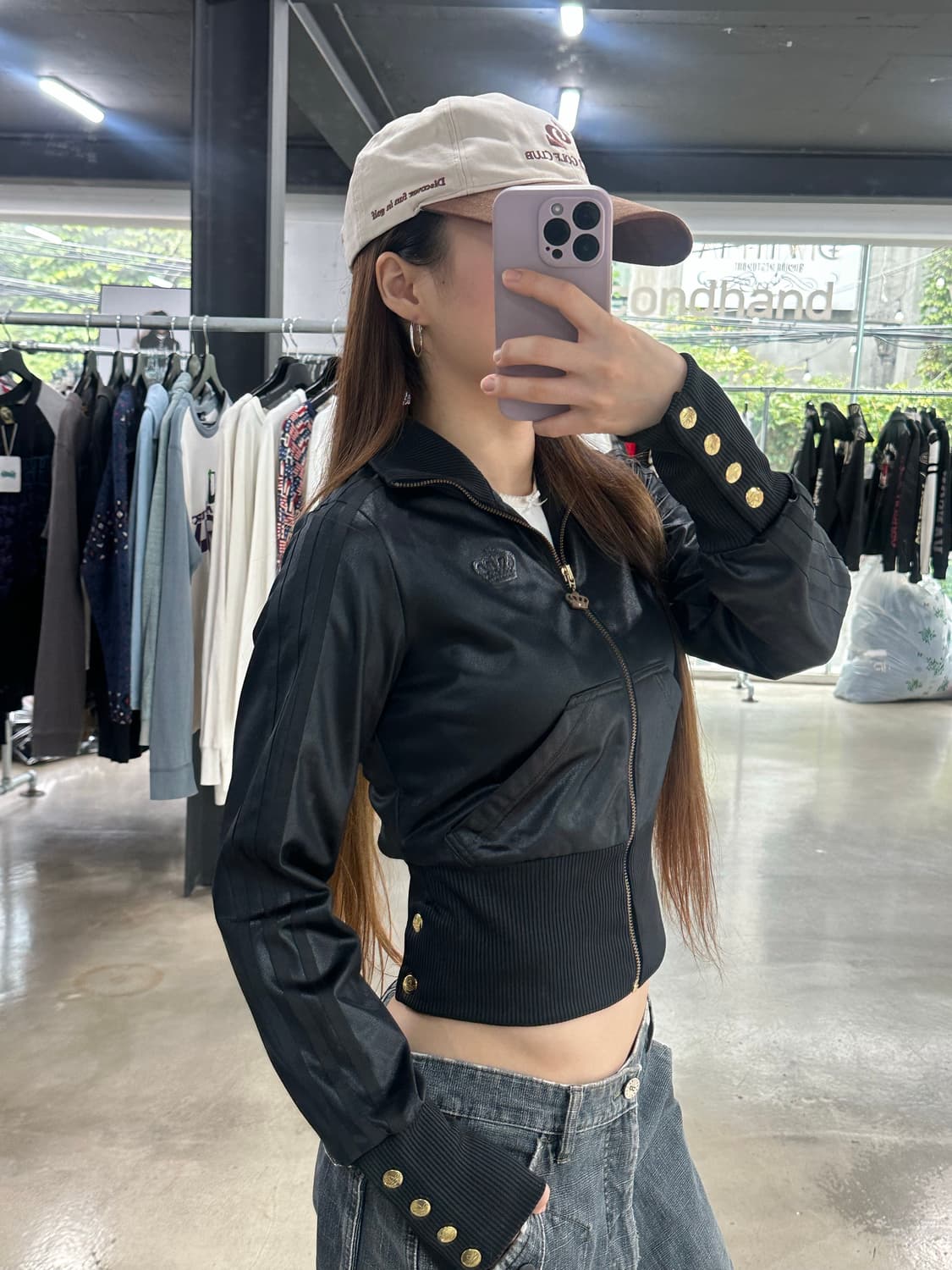 아디다스 x 미시엘리엇 큐빅 크롭 트랙탑져지 상품이미지3