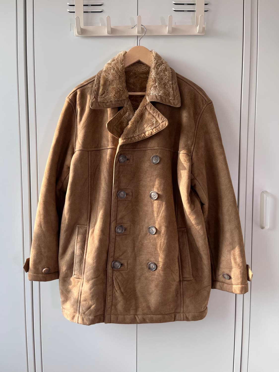 빈티지 스웨이드 무스탕 퍼코트 상품이미지3