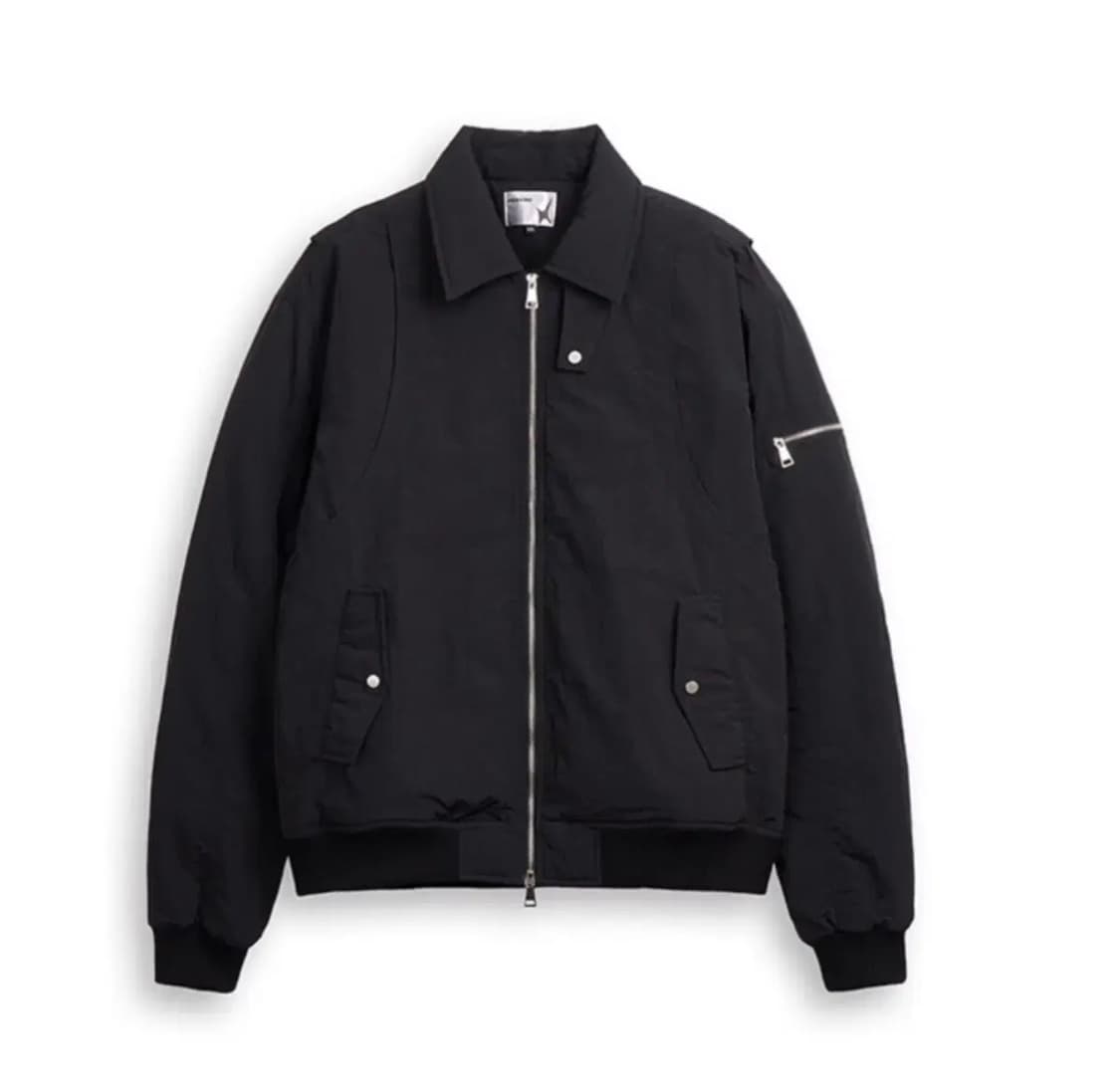 카라 플라이트 블랙 봄버 자켓 상품이미지2