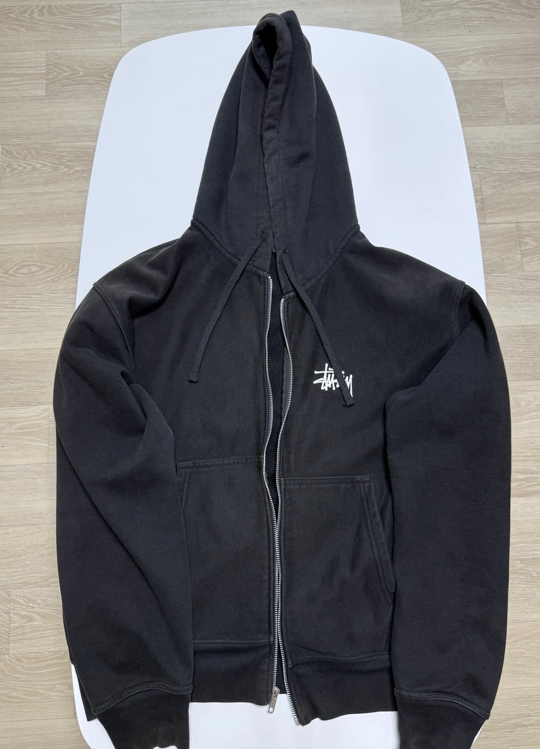 스투시 블랙 후드직업 M 상품이미지6