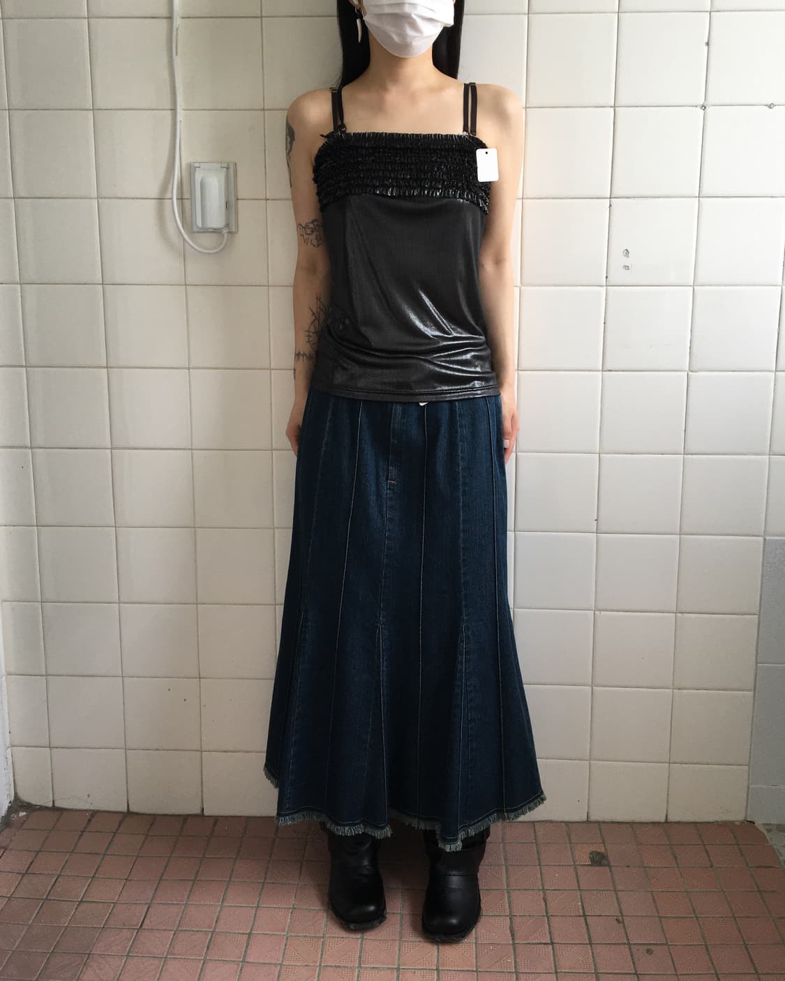 Frill point glitter nsleeveless 상품이미지5