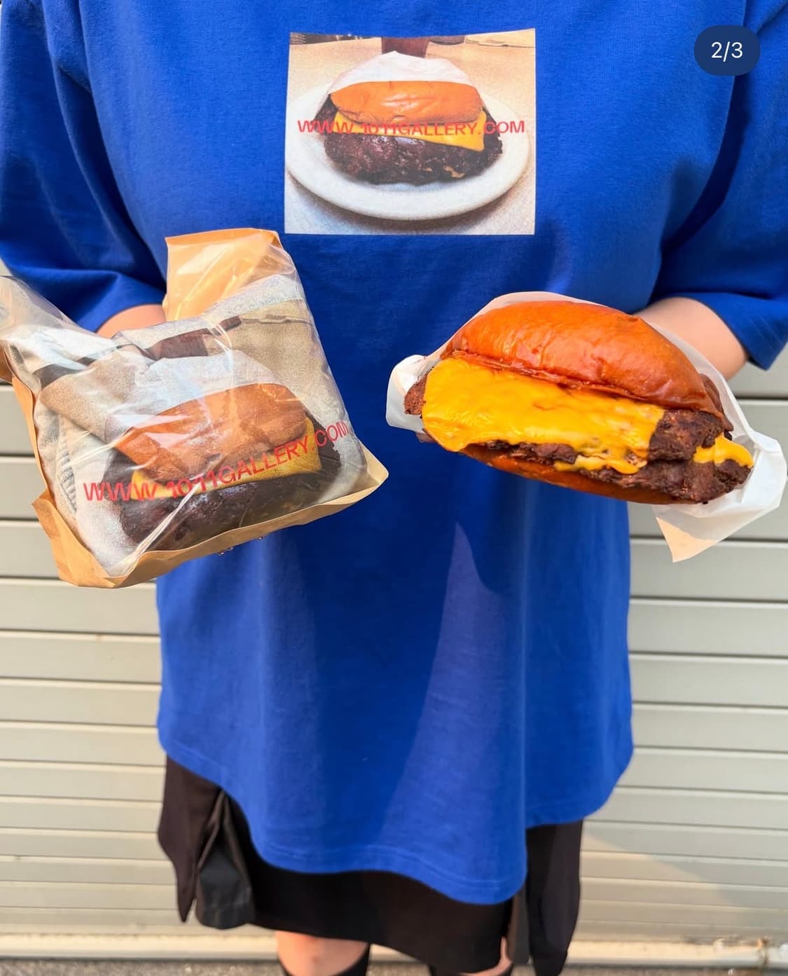 1011 Gallery Burger T-Shirts - Blue 상품이미지1
