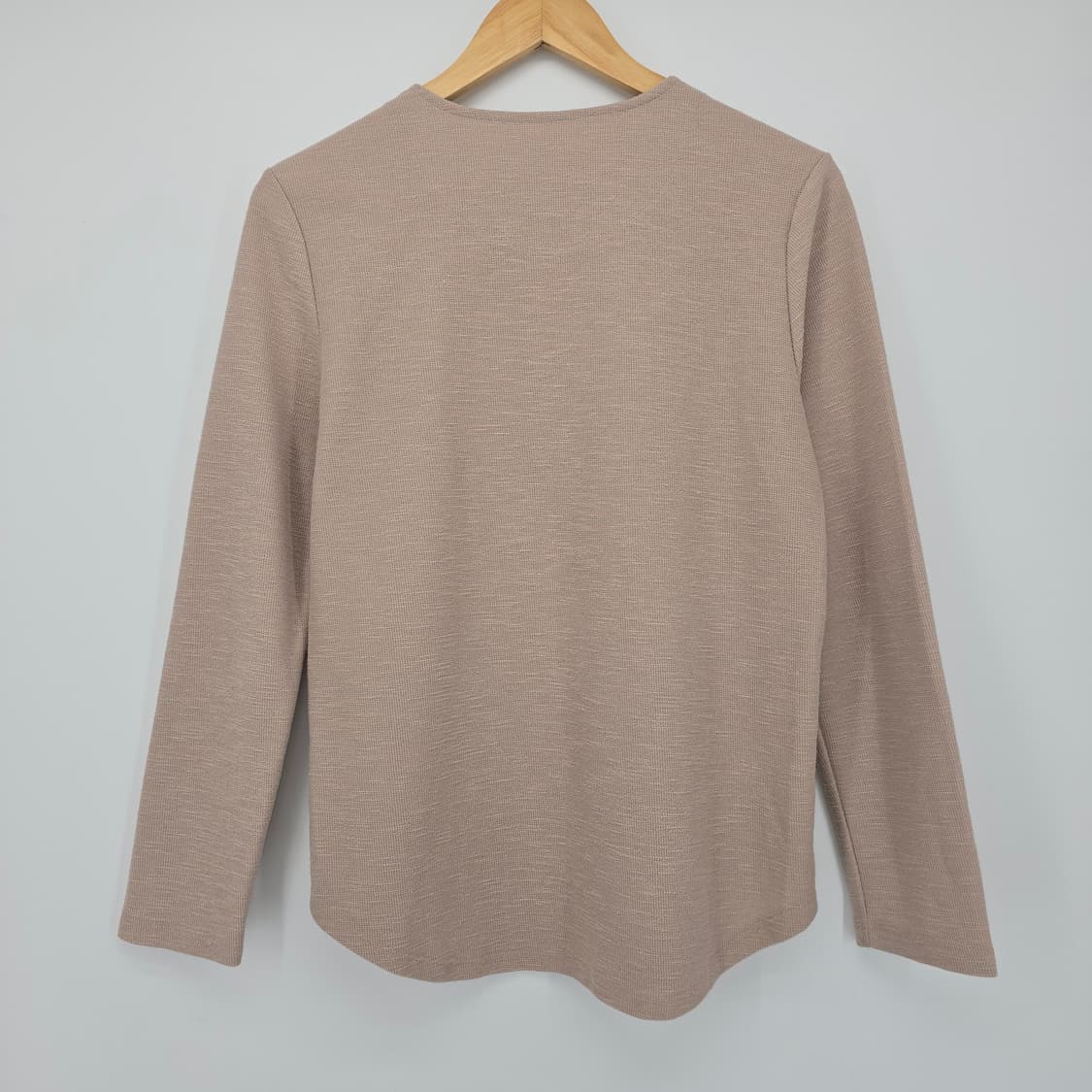 ZIO SONG ZIO 자카드 여성용 버튼 장식 긴팔 티셔츠 상품이미지7