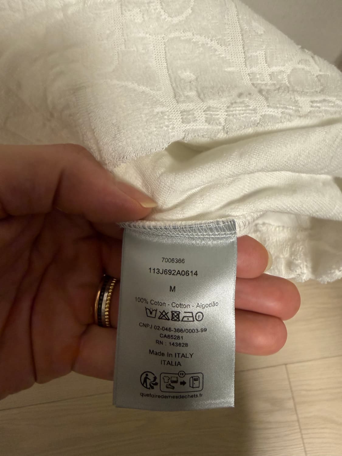 디올 오블리크 테리반팔티 M사이즈 상품이미지4