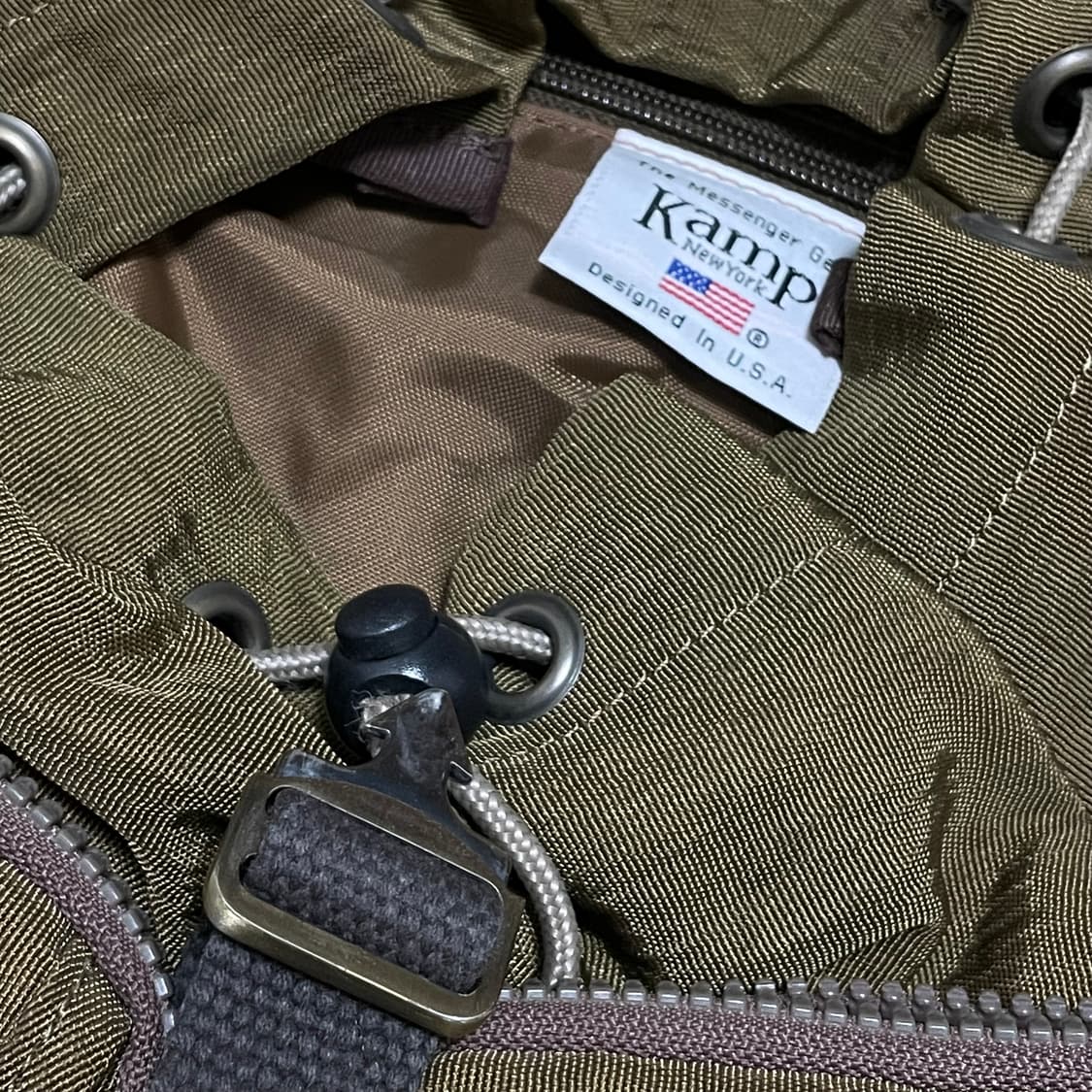 Kamp 켐프 빈티지 복조리 백팩 브라운카키색 상품이미지3