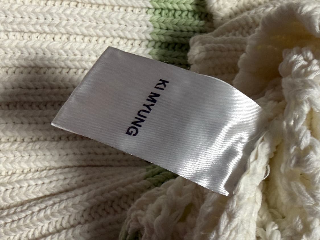 KI MYUNG 허니콤 V넥 니트베스트 아이보리 상품이미지4