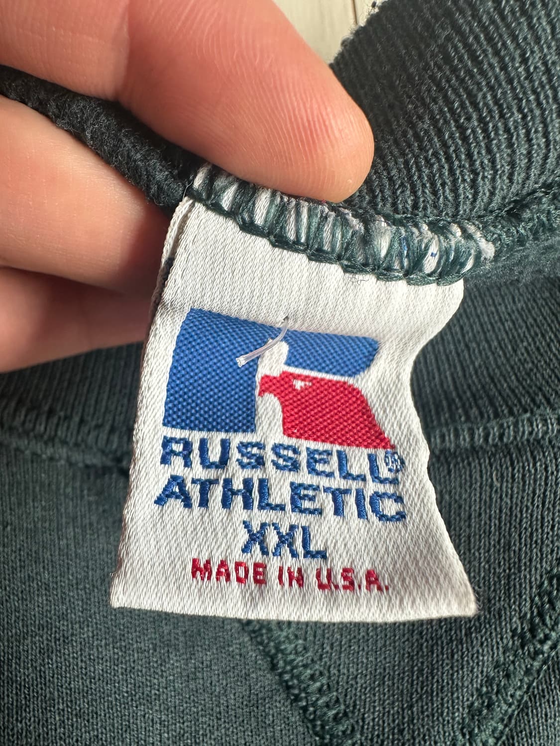 90s 러셀 딥그린 스웻셔츠 made in usa 상품이미지3