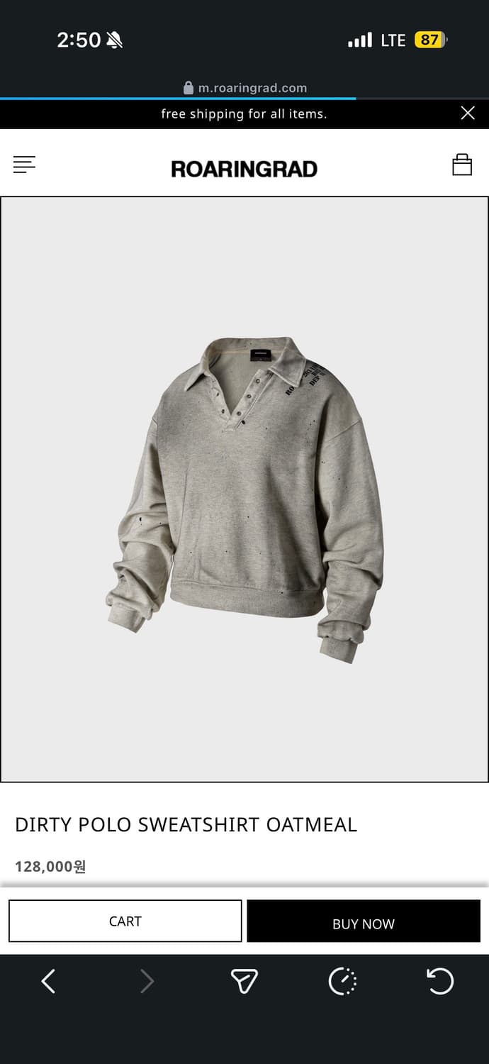 로어링라드 폴로 스웻셔츠 M 상품이미지1