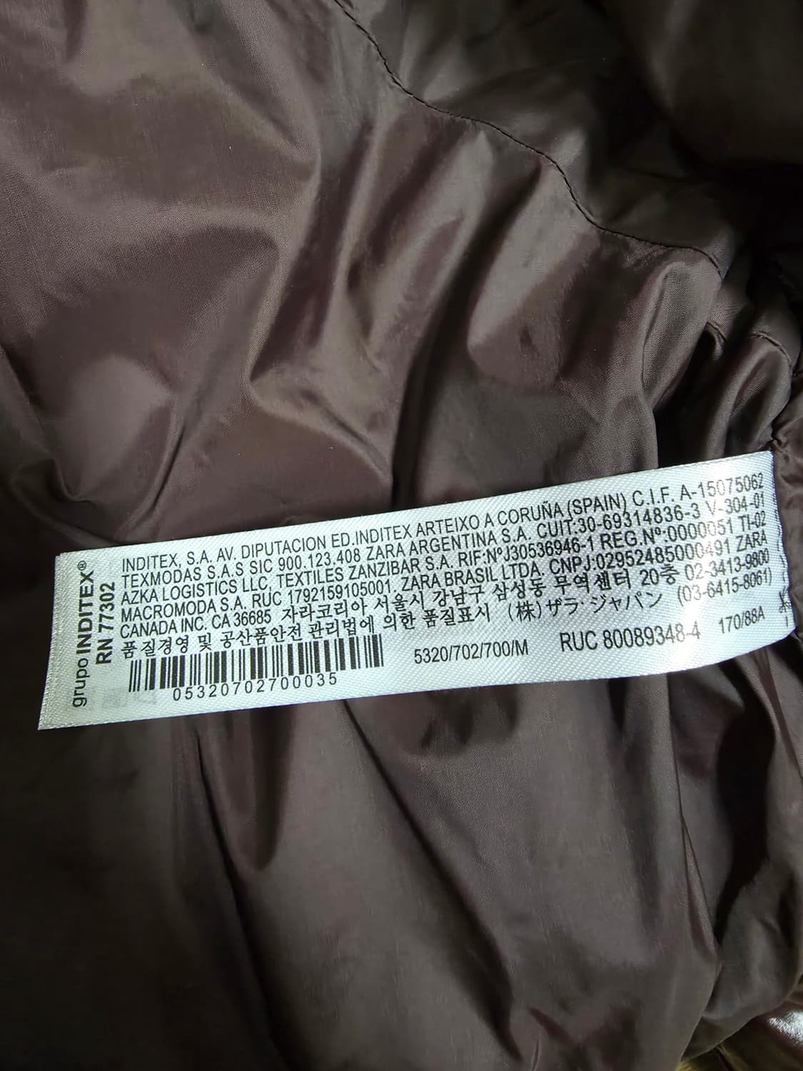 자라 글로시 크롭패딩 상품이미지5