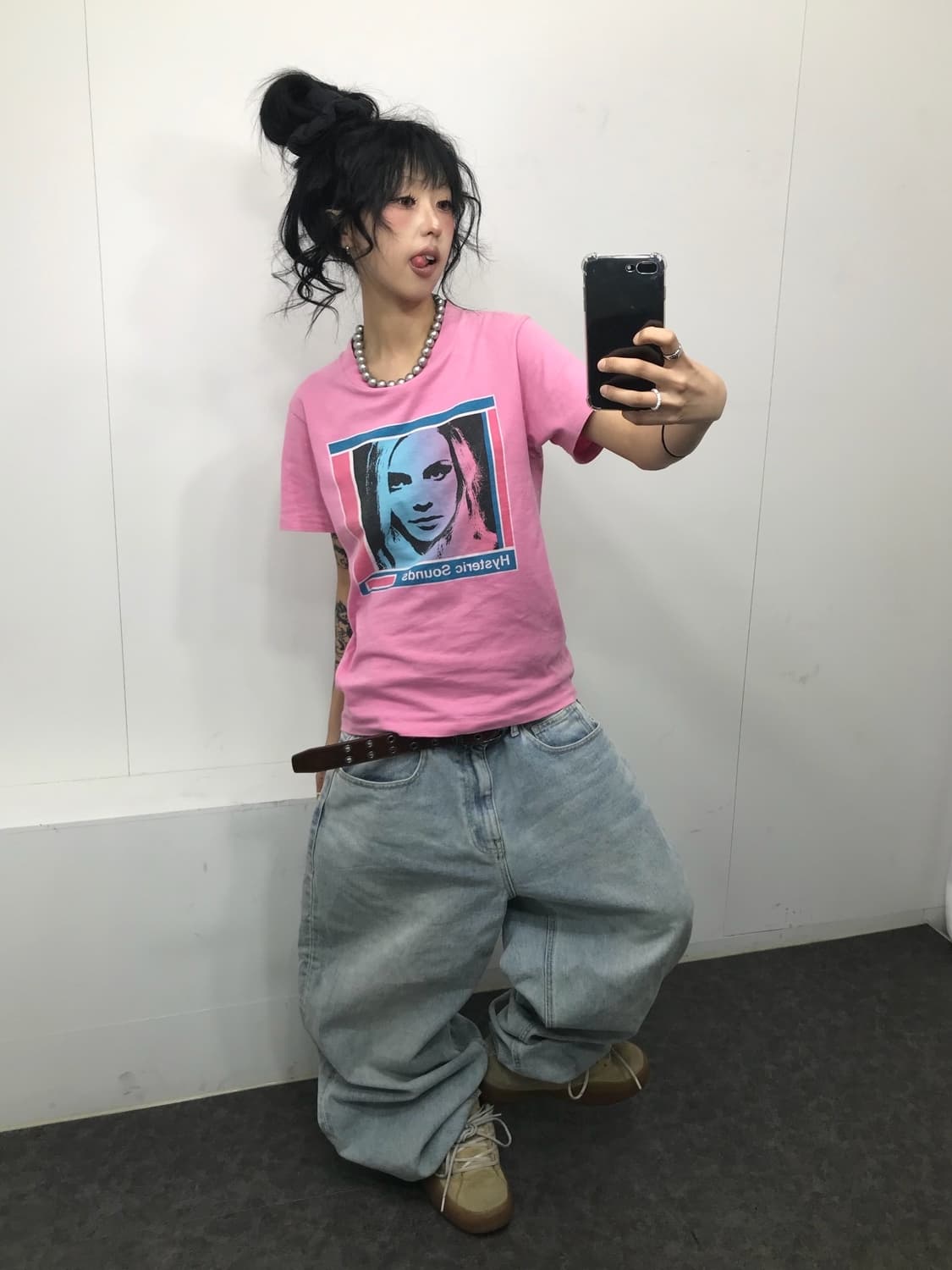 Hysteric Glamour His girl Pink T-shirt 상품이미지5