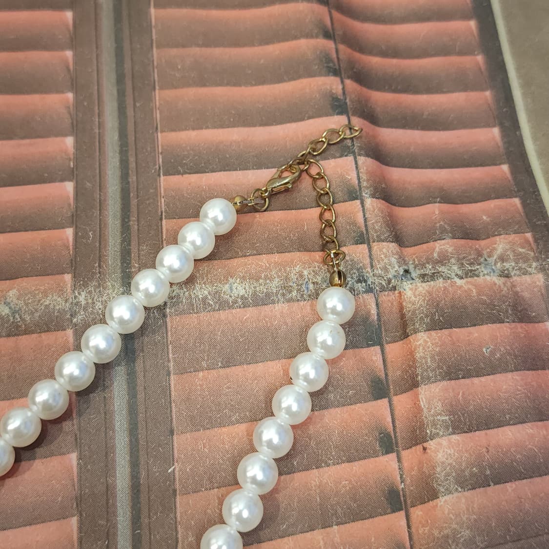 90s 프랑스 빈티지 목걸이 음표 진주 목걸이 진주 팬던트 상품이미지6