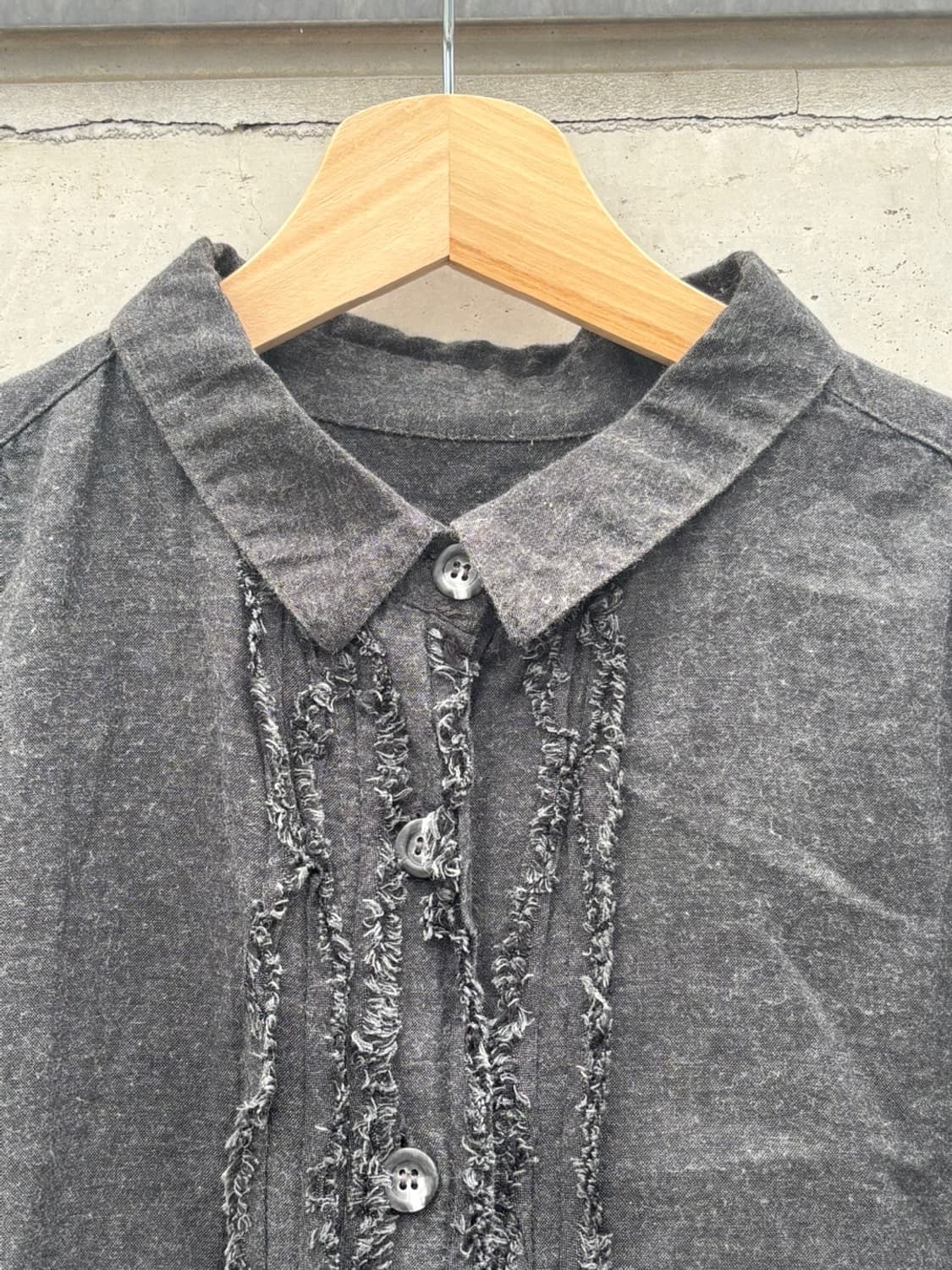 Gray Cotton Long Shirts 상품이미지4