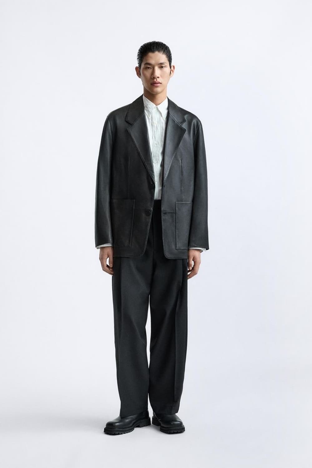 Zara studio nicholson 레더 블레이저 상품이미지1