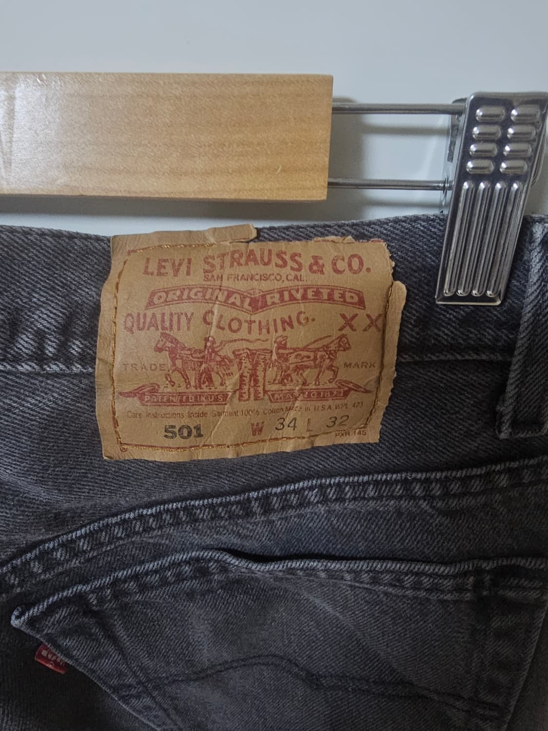 Levi's 90s USA 501 흑청 OG 상품이미지3