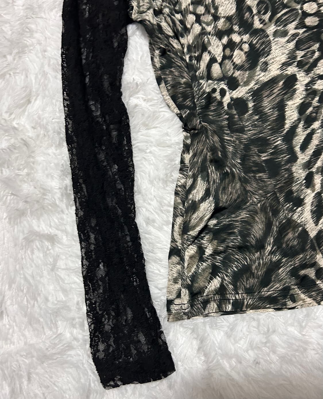 leopard gal see-through sleeve  상품이미지3
