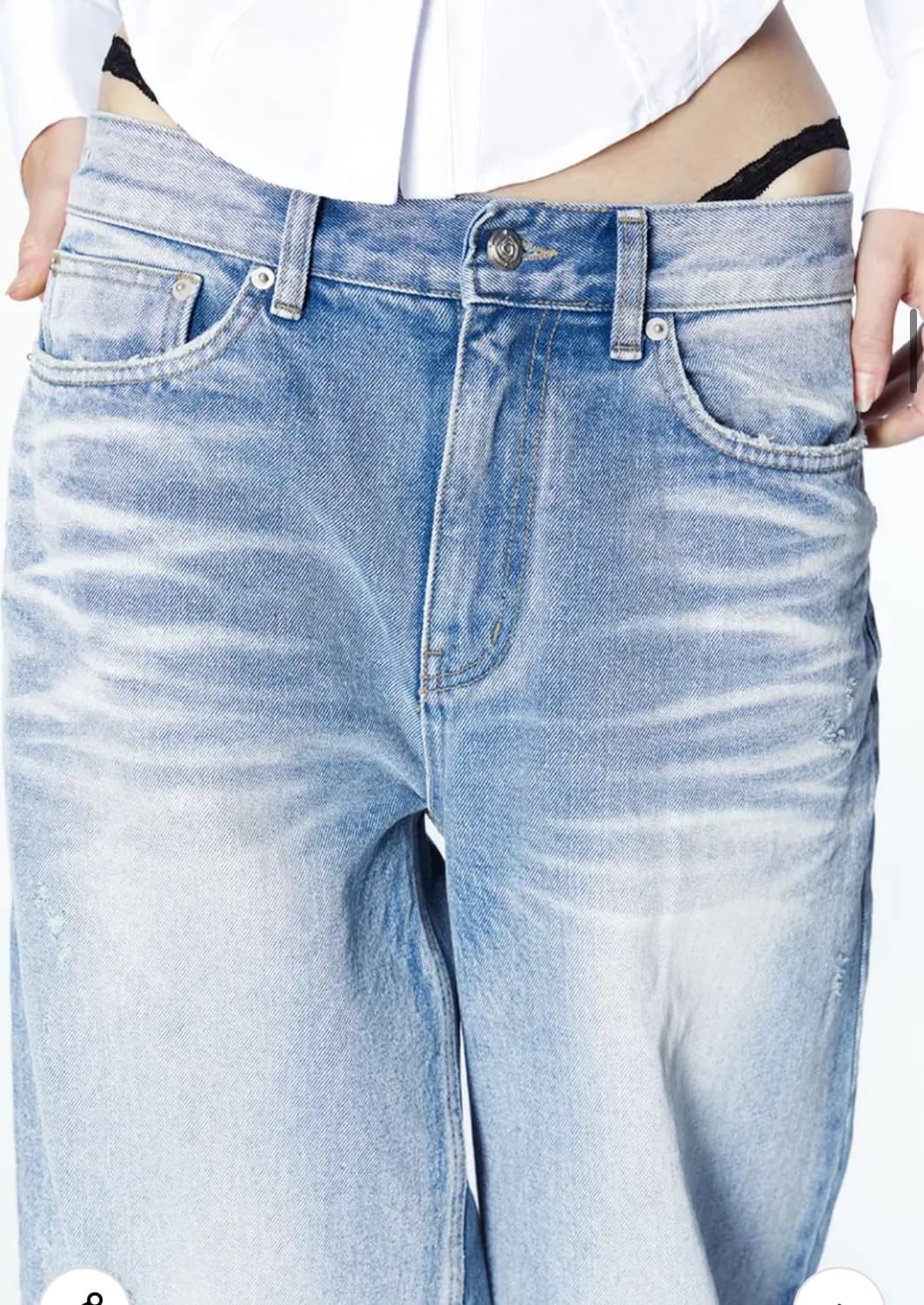 새상품) 2000아카이브스 SNYDER WIDE DENIM (BLUE) 상품이미지4
