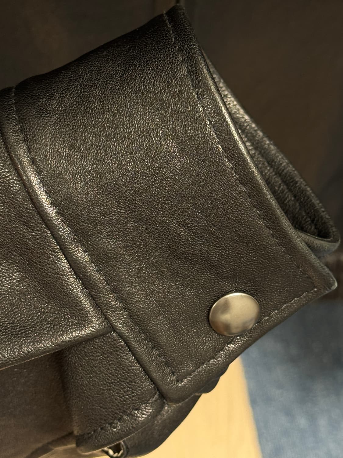 아트이프액츠 램스킨 레더 블루종 L 상품이미지5