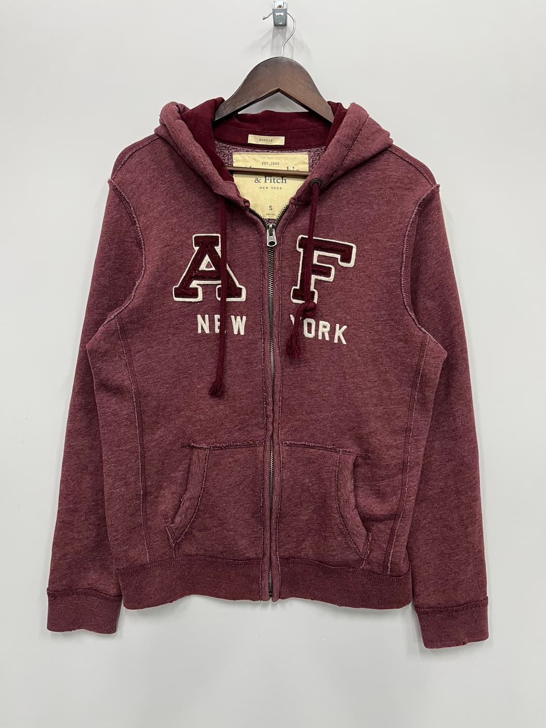 아베크롬비 버건디 후드집업 상품이미지1