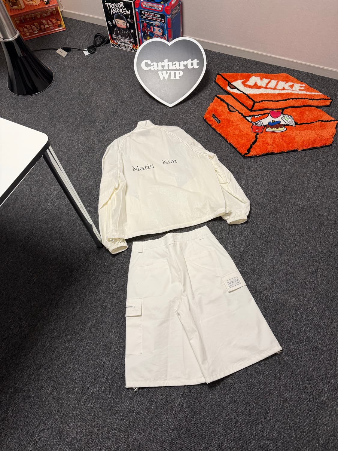 [M] 마땡킴 코튼 카고 카프리 팬츠 화이트 상품이미지4