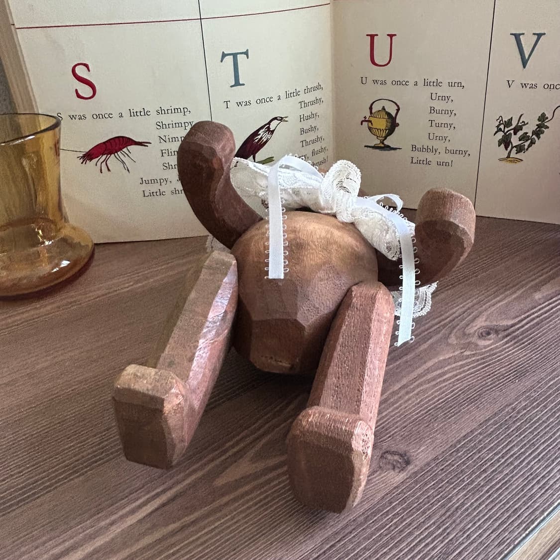 빈티지 나무 인형 테디베어 소품  상품이미지6