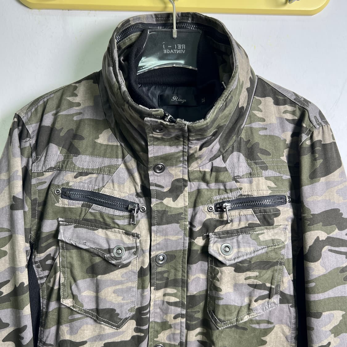 JPN VTG 빈티지 카모플라쥬 밀리터리 자켓 XL 상품이미지4