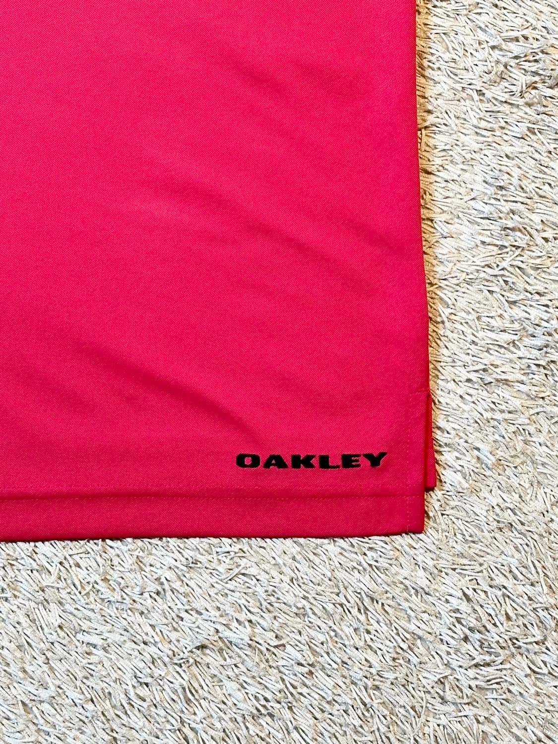 오클리 OAKLEY 스몰로고 기능성 반팔 카라티 딥핑크 상품이미지4